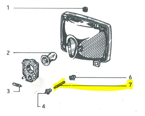 Einstellschraube, Stellschraube Scheinwerfer APE50