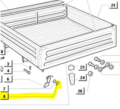 Sprengring Sicherungsring Clip Ring 7mm Bordwand, Heckklappenfeder