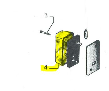 Blinkerglas vorne rechts APE50 TL4T,TL6T,MP