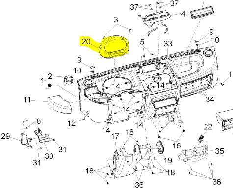 Tacho, Cockpit, Instrumentengruppe Porter D120 Diesel E5 2010-2015