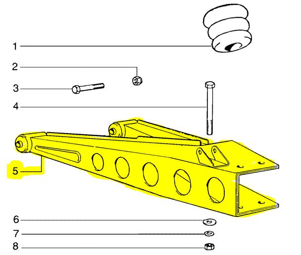 Querlenker Radträger hinten links APE TM