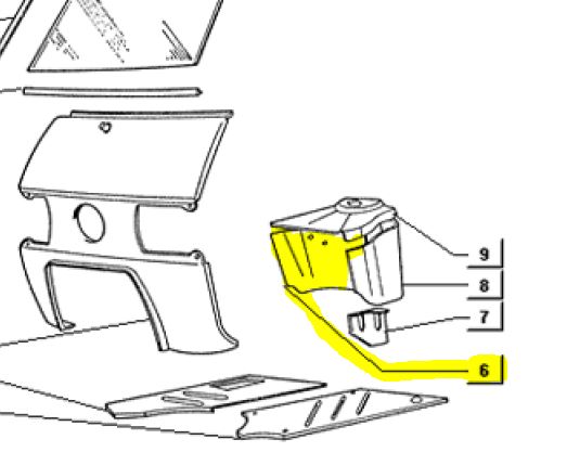 Front Tunnelblech rechts APE TM