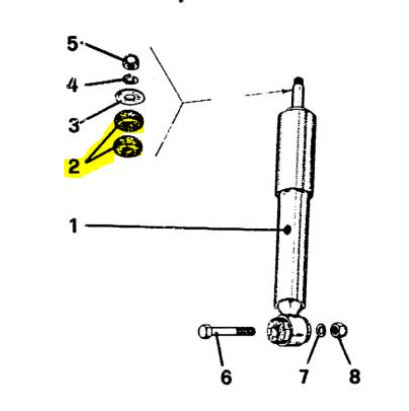 Gummipuffer Stoßdämpfer TM, P2, P3, P, MP, APE50