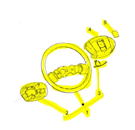 Set Lenkrad komplett Piaggio Porter D120 Diesel, Benziner Euro 4,5,6