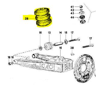 Hohlfeder Gummifeder Hinterachse Classic 400, MP601 Classic Diesel