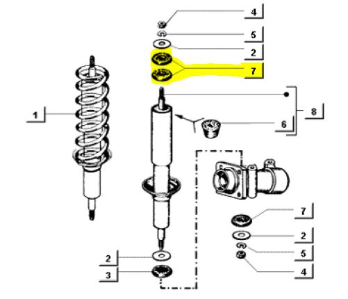 Gummipuffer Stoßdämpfer TM, P2, P3, P, MP, APE50