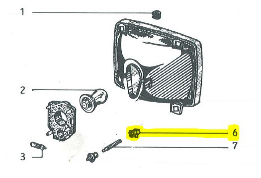 Zapfen Befestigung/ Einstellung Scheinwerfer APE50 TL3T,TL4T,TL6T