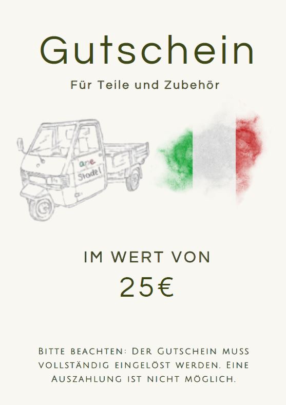 Gutschein Geschenkgutschein 25€